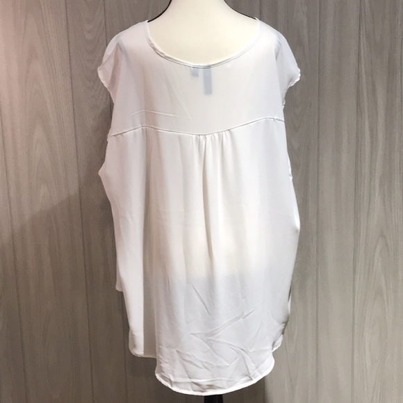 A’jumma sleeveless white semi sheer blouse size 3X - Picture 5 of 15